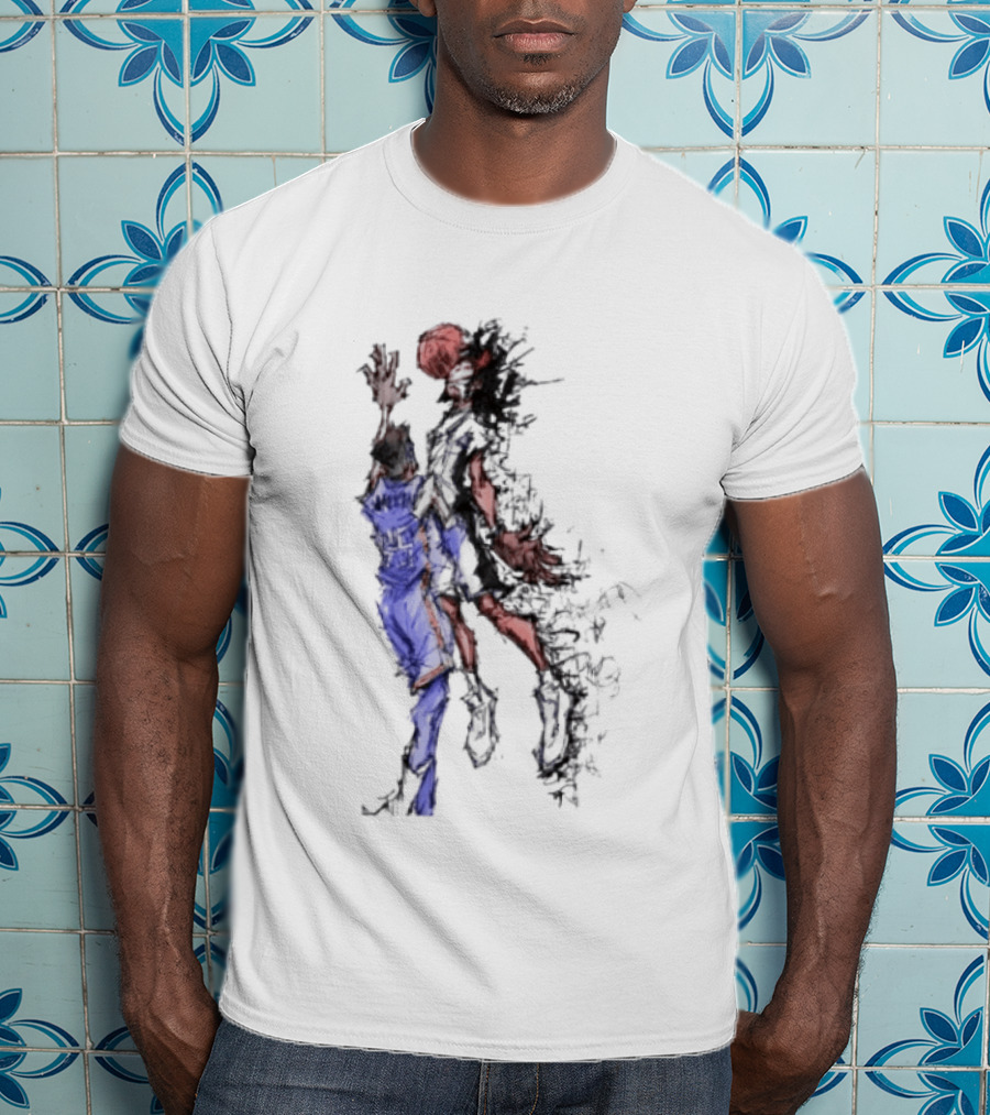 Oklahoma Basketball Number 25 Exploding Sketch Dunk Dynamic Sports T-Shirt