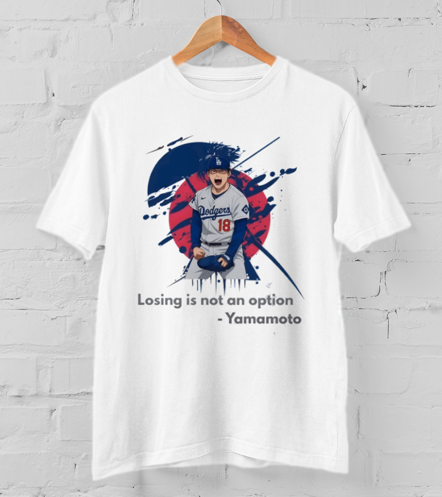 Yoshinobu Yamamoto Dodgers Anime Style Los Angeles Baseball Winning Mindset T-Shirt