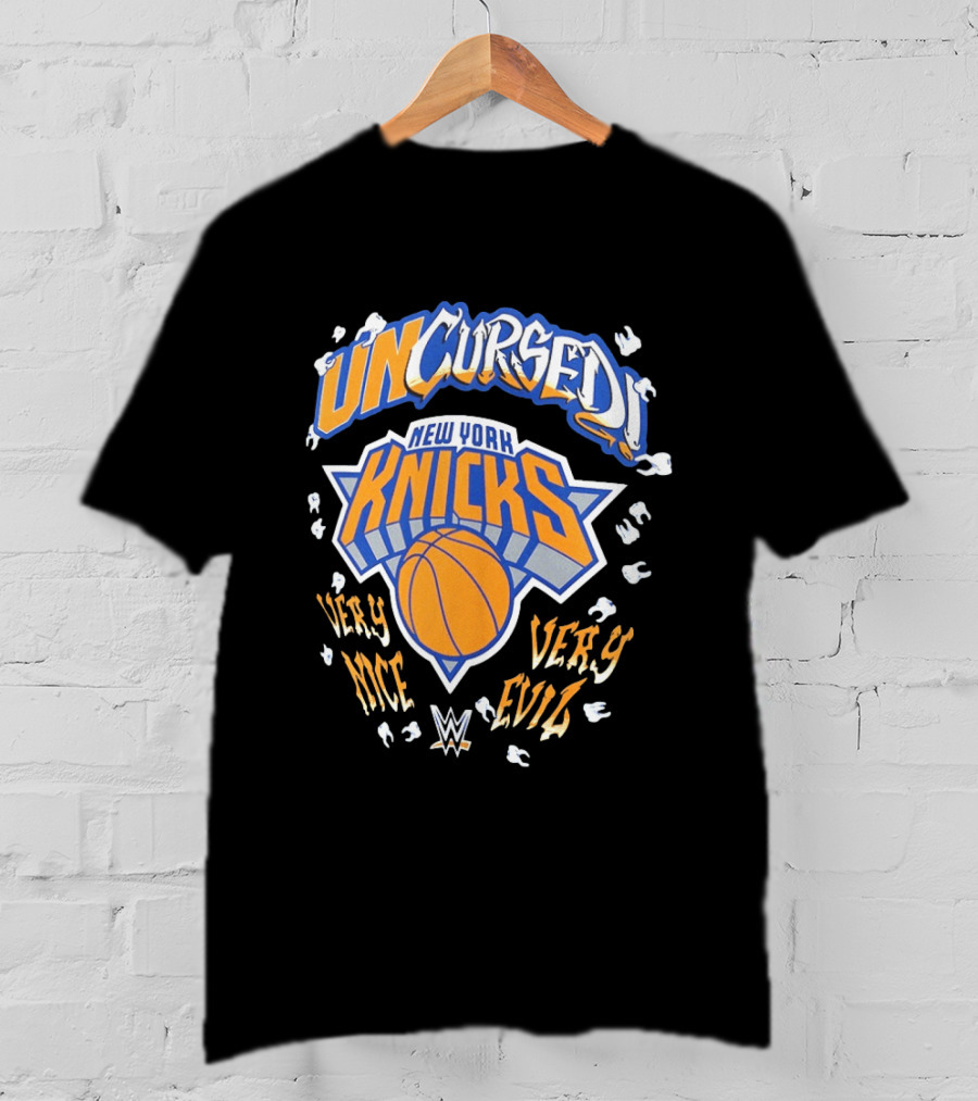 Uncursed New York Knicks Very Nice Very Evil Danhausen WWE T-Shirt