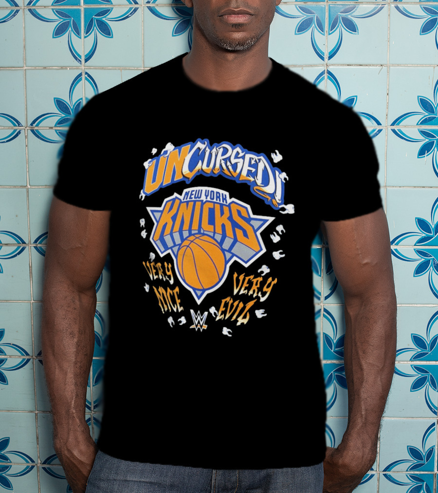 Uncursed New York Knicks Very Nice Very Evil Danhausen WWE T-Shirt