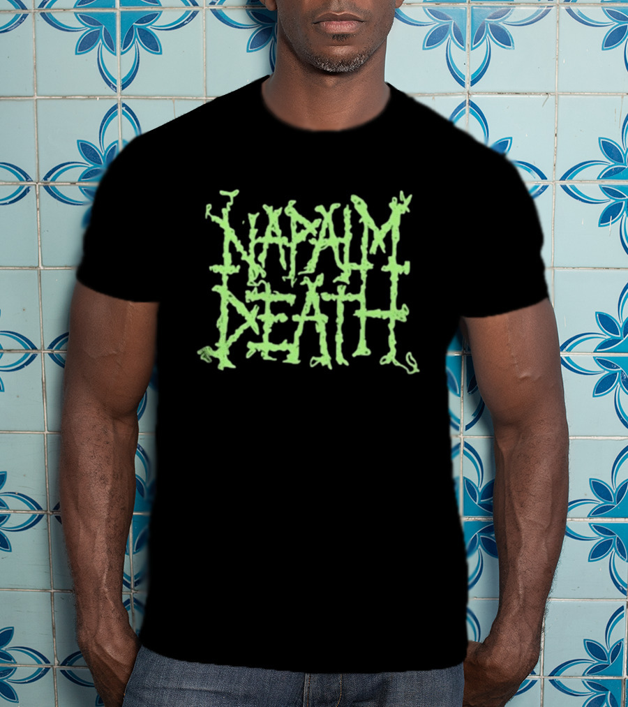 Napalm Death Grindcore Band Logo Merchandise T-Shirt