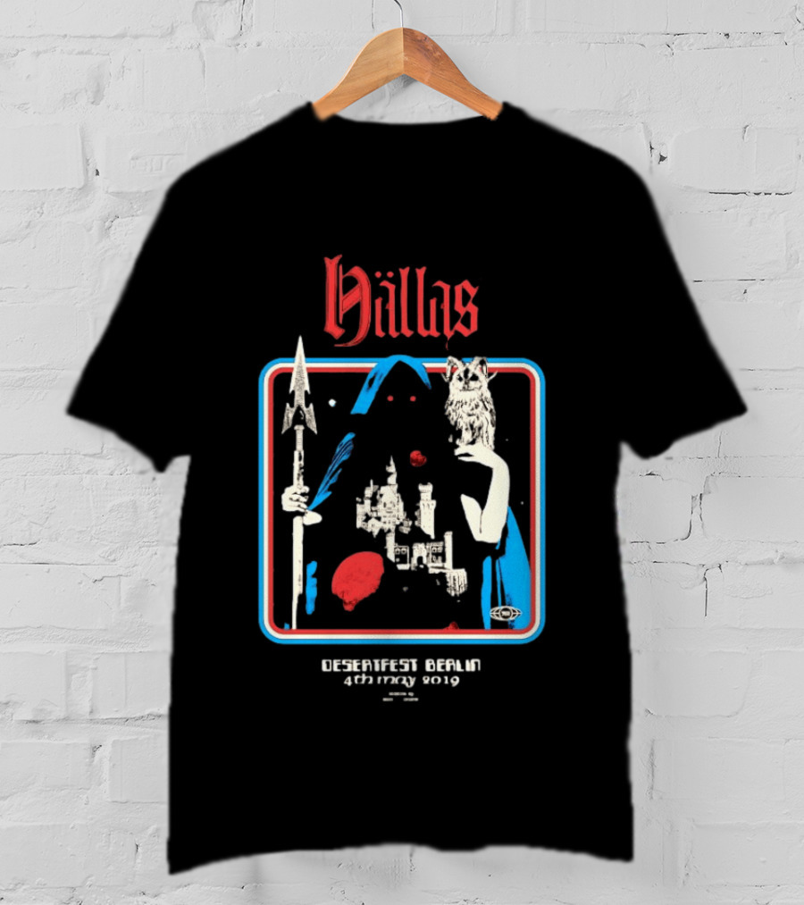 Hällas Desertfest Berlin Wizard Owl Castle 4th May 2019 T-Shirt