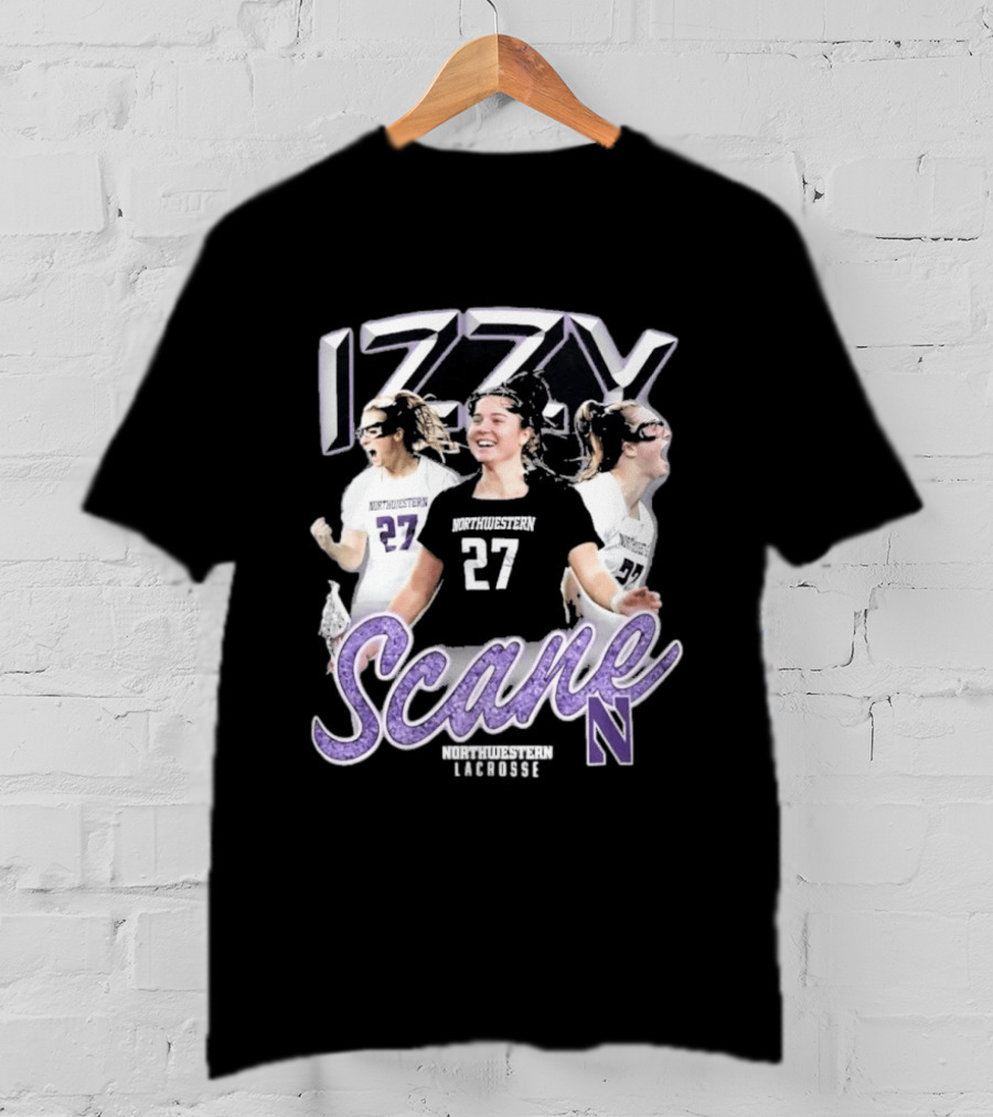 Northwestern Wildcats Izzy Scane 27 Lacrosse Star Athlete Highlights T-Shirt