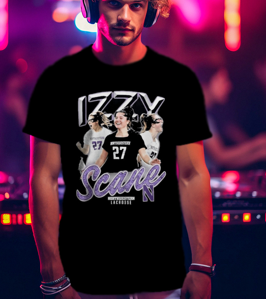 Northwestern Wildcats Izzy Scane 27 Lacrosse Star Athlete Highlights T-Shirt