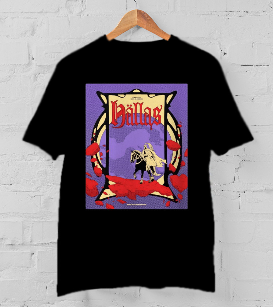 Hällas Konsert XXI IV MMXXII Knight On Horse In Red Flowers T-Shirt