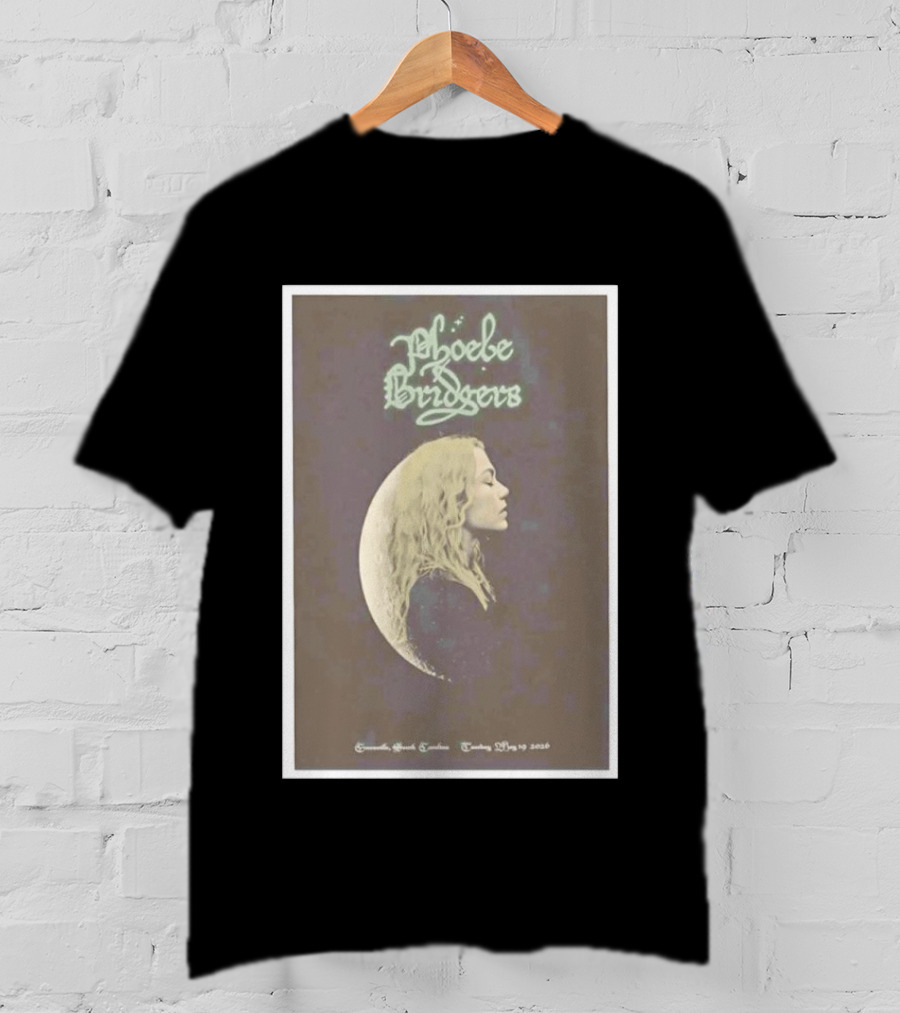 Phoebe Bridgers Moon Profile Greenville South Carolina Tuesday May 19 2026 T-Shirt
