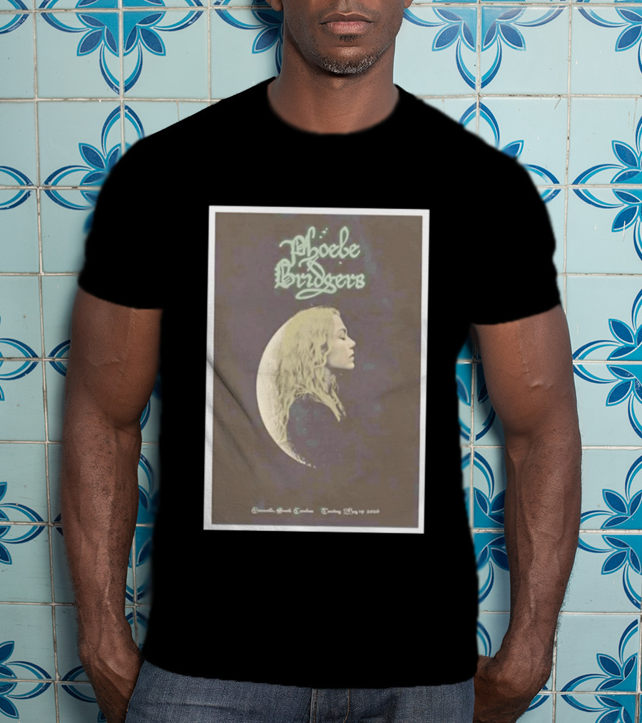 Phoebe Bridgers Moon Profile Greenville South Carolina Tuesday May 19 2026 T-Shirt
