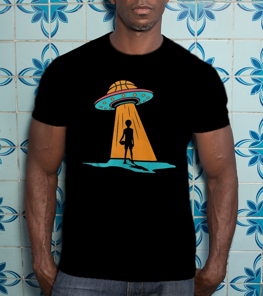 San Antonio Spurs Basketball UFO Alien Abduction Hoops T-Shirt