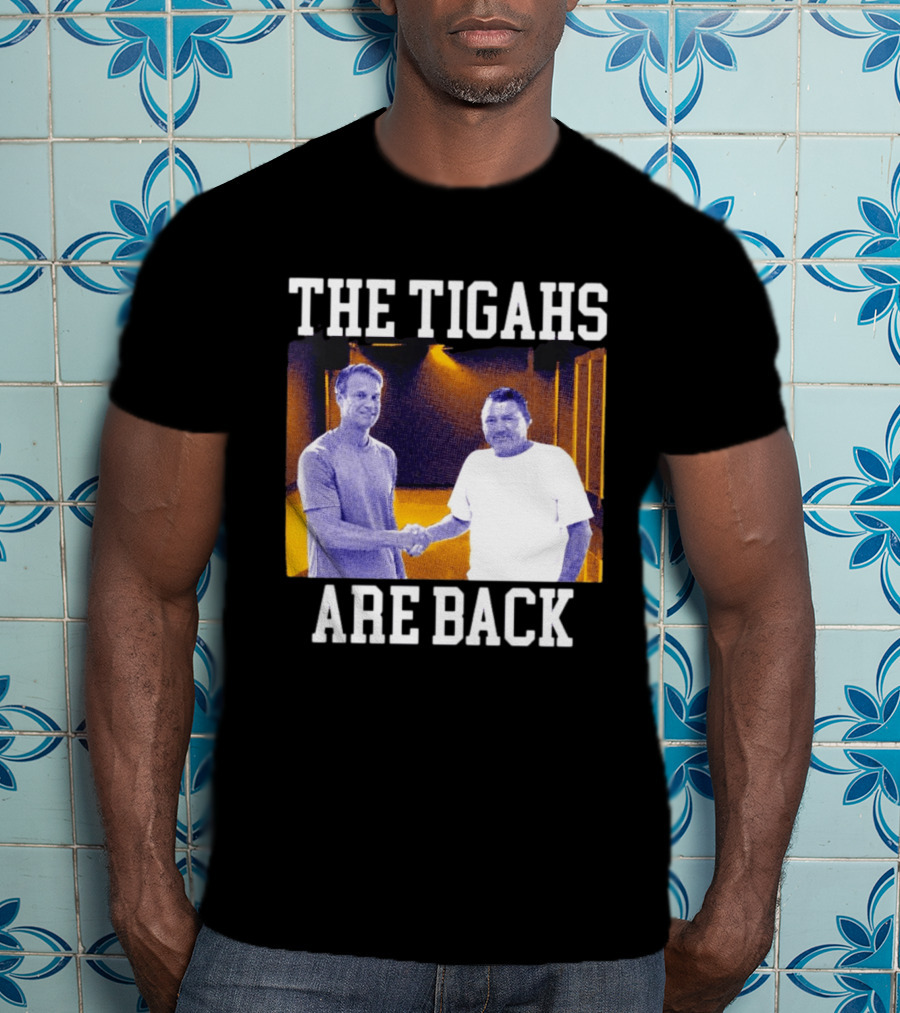 Lane Kiffin Ed Orgeron The Tigahs Are Back LSU Duo Handshake T-Shirt