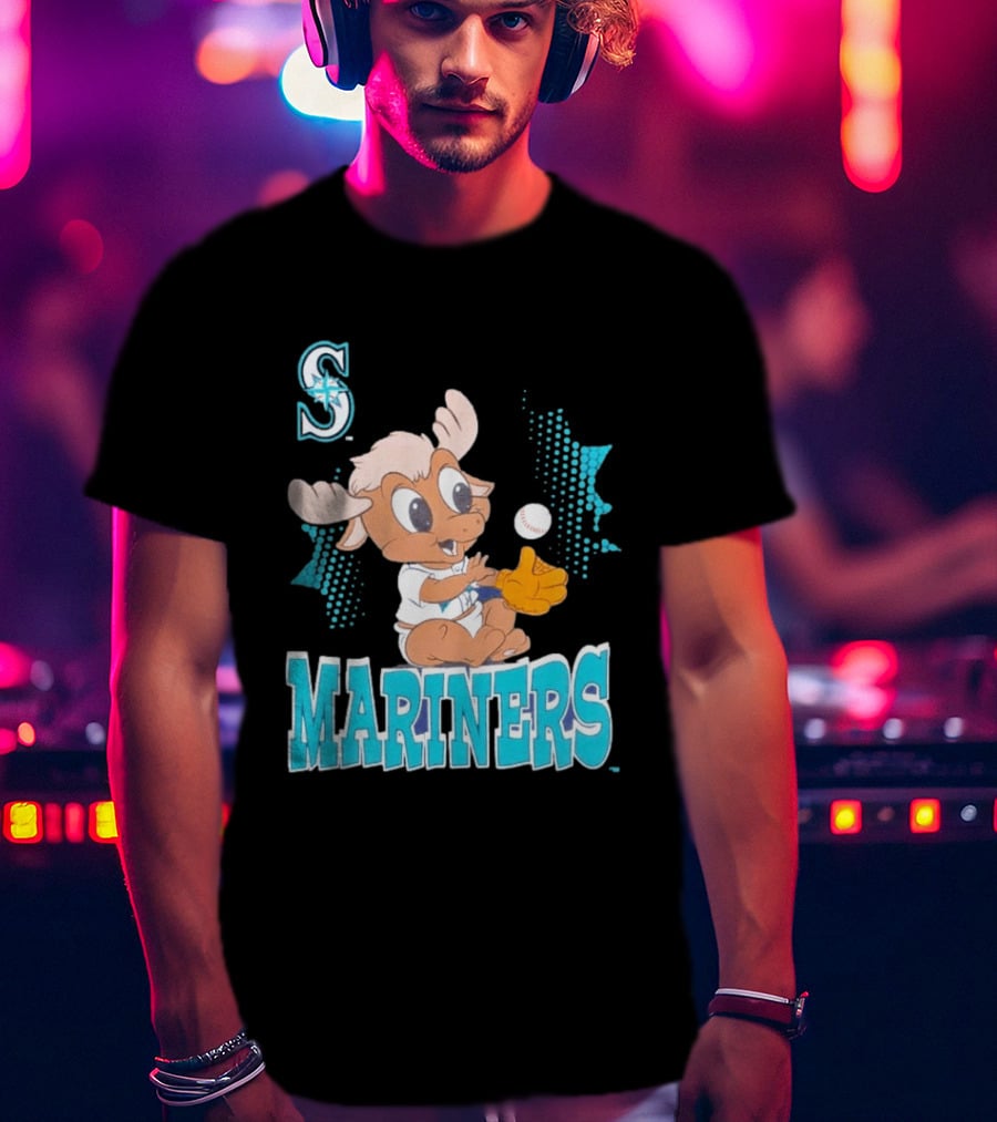 Seattle Mariners Baby Moose Rookie Baseball Glove Mariners T-Shirt