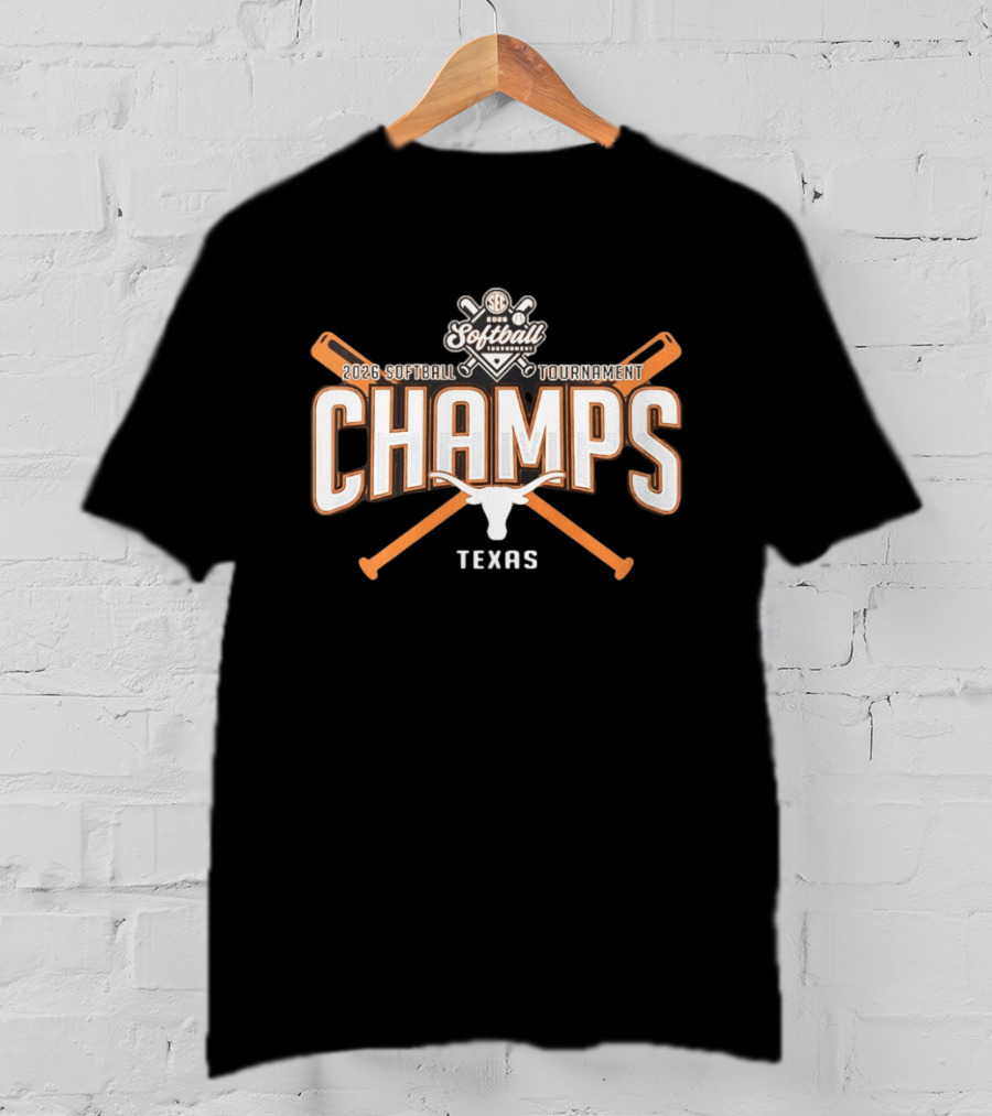 Texas Longhorns 2026 SEC Softball Tournament Champs Celebration T-Shirt