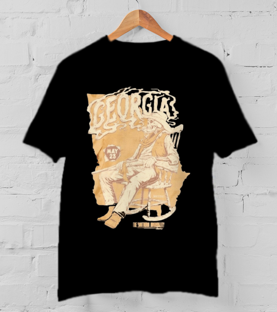 Georgia Skeleton Cowboy Southern Hospitality Tour May 23 MMXXVI T-Shirt