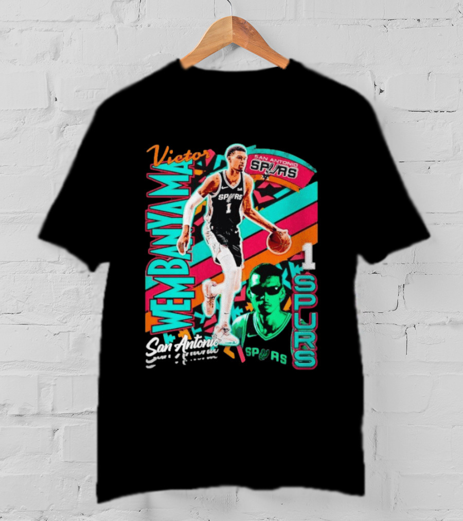 Victor Wembanyama San Antonio Spurs Retro Style Wemby 1 T-Shirt