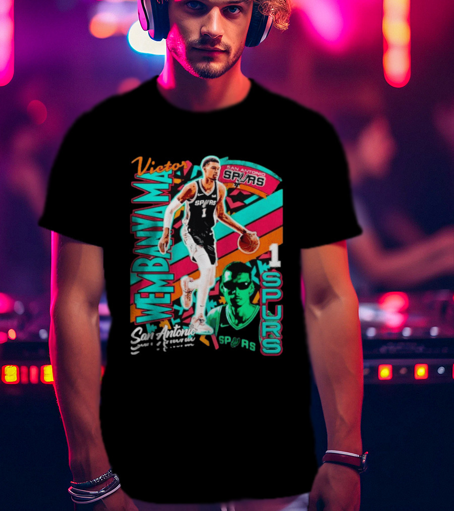 Victor Wembanyama San Antonio Spurs Retro Style Wemby 1 T-Shirt