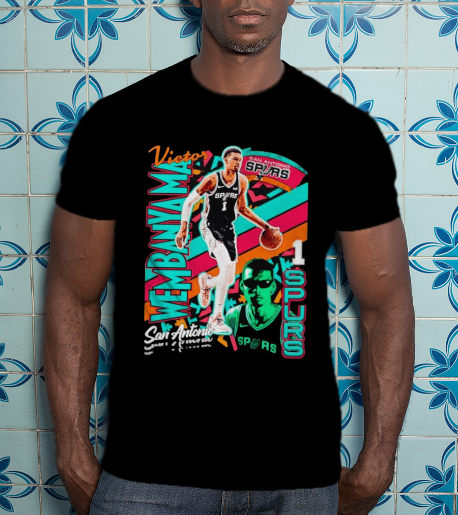 Victor Wembanyama San Antonio Spurs Retro Style Wemby 1 T-Shirt