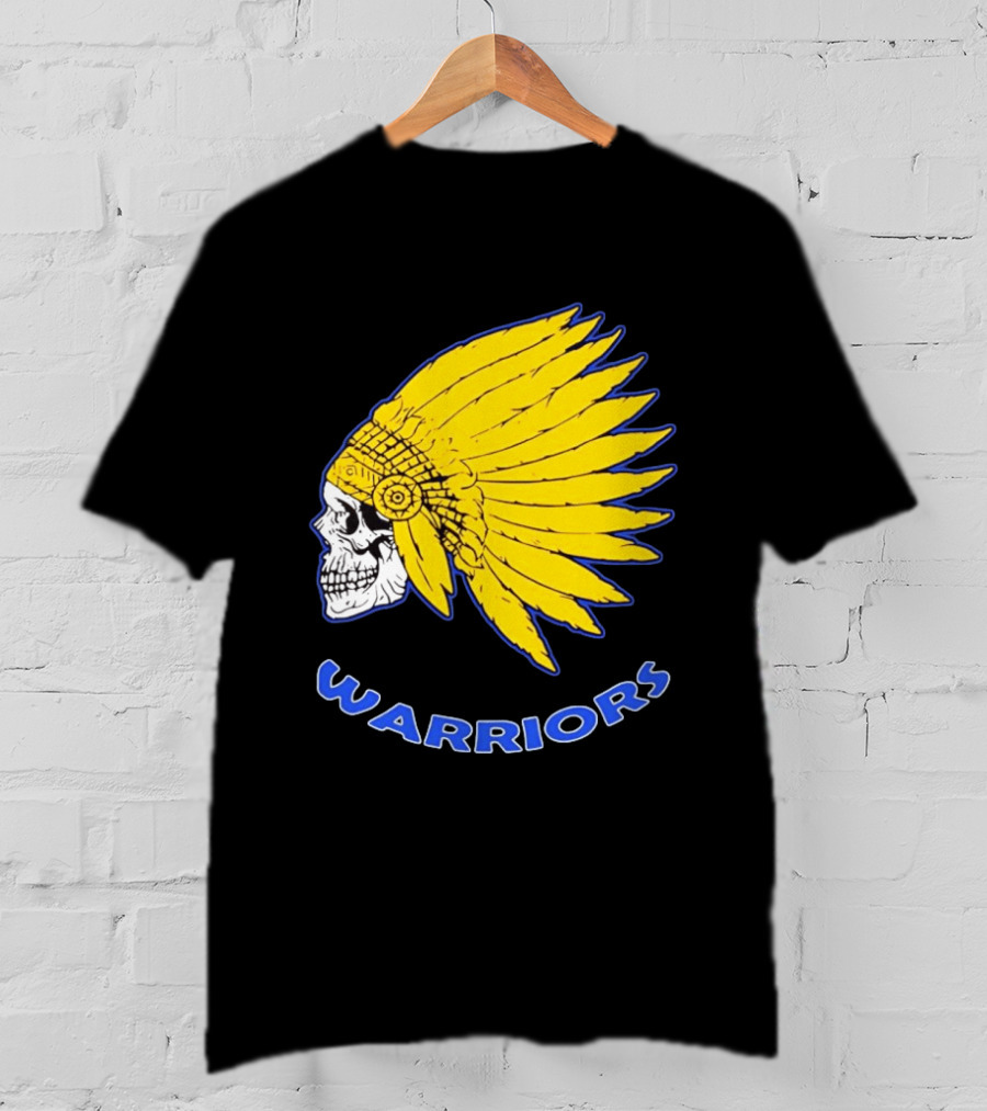 Warriors Fearless Spirit Skull Yellow Headdress T-Shirt