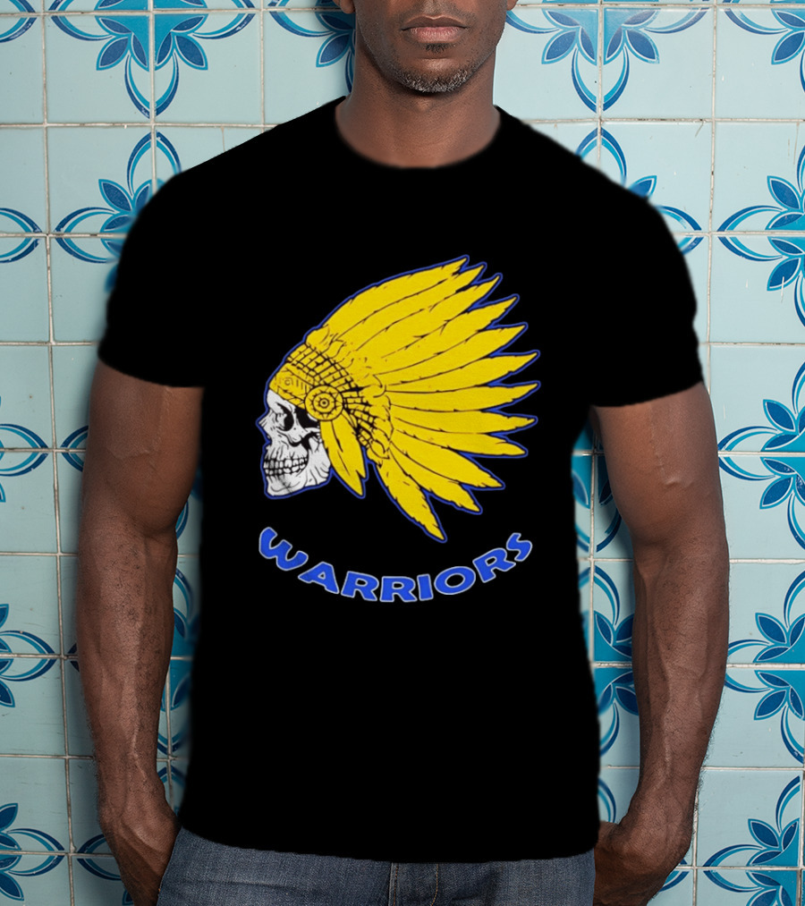 Warriors Fearless Spirit Skull Yellow Headdress T-Shirt