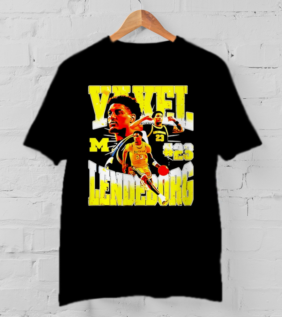 Yaxel Lendeborg #23 Michigan Wolverines Basketball M Player T-Shirt