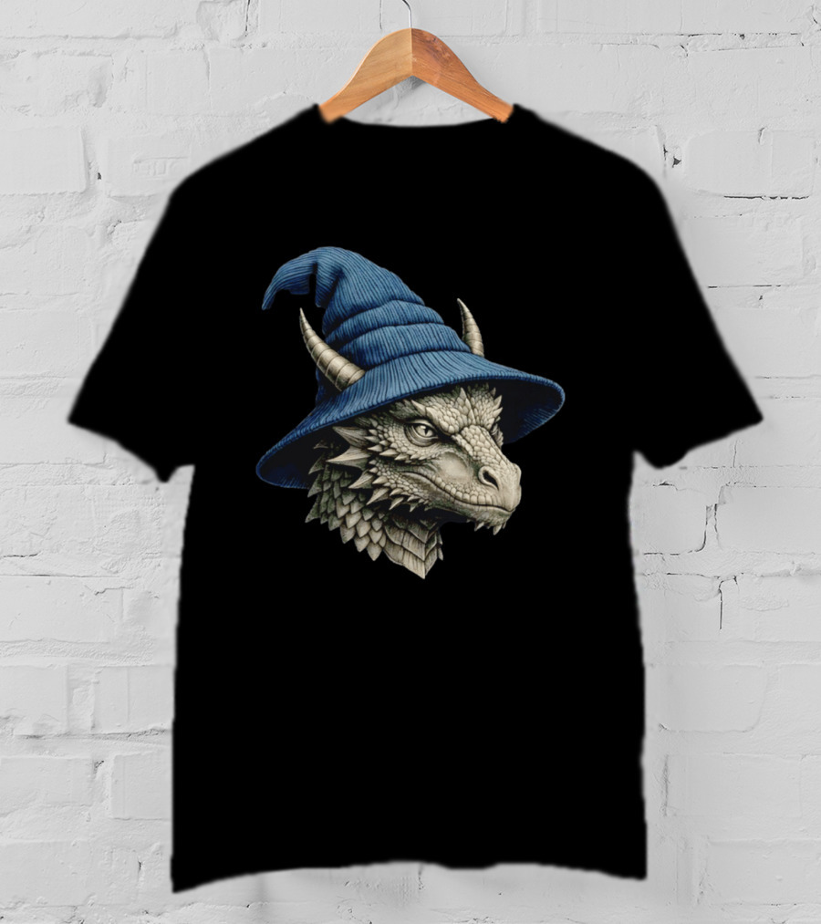 Beanie Dragon Wizard Hat Fantasy Creature T-Shirt