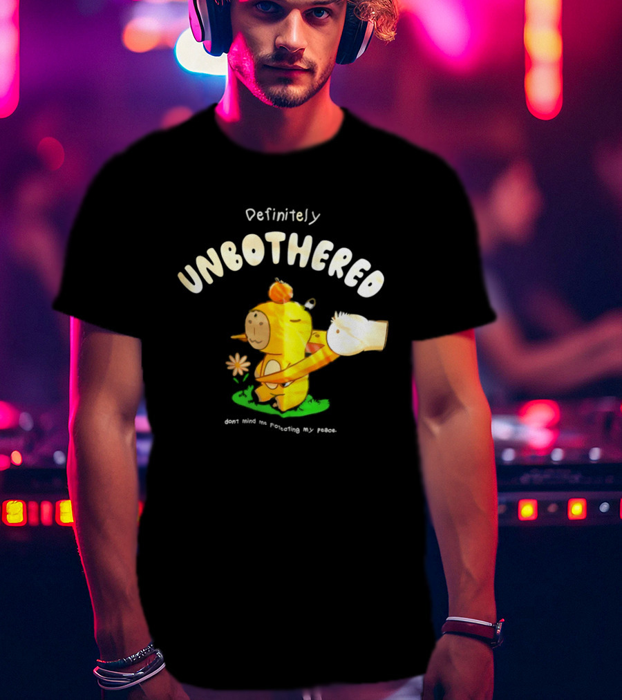 Capybara Definitely Unbothered Don't Mind Me Protecting My Peace T-Shirt