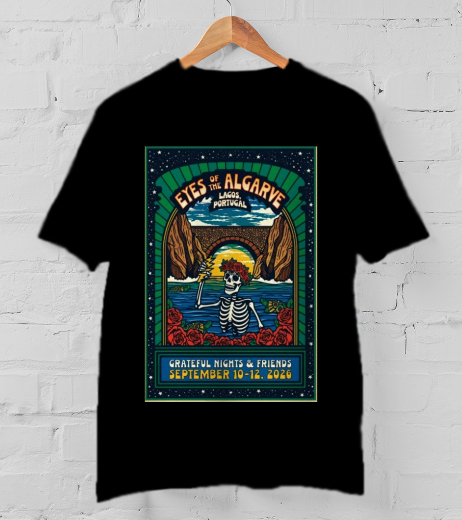 Eyes Of The Algarve Lagos Portugal September 10 12 2026 Grateful Nights & Friends T-Shirt