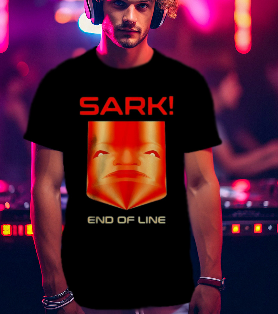 Sark End Of Line Retro Gaming Villain Face T-Shirt