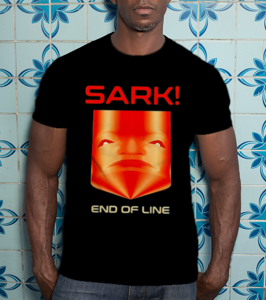 Sark End Of Line Retro Gaming Villain Face T-Shirt