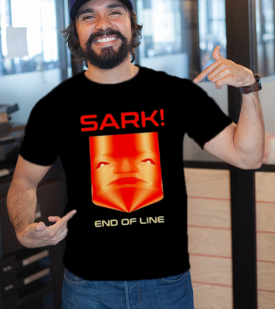 Sark End Of Line Retro Gaming Villain Face T-Shirt