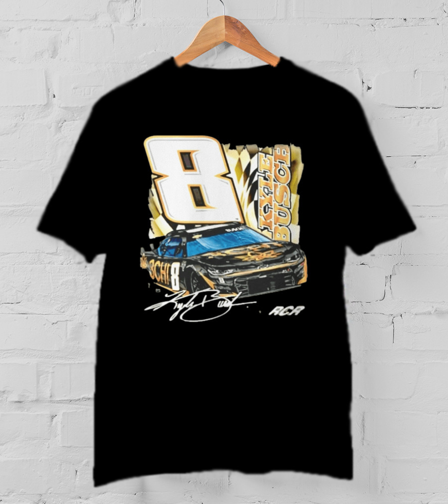 Kyle Busch 8 RCR NASCAR Race Car Signature T-Shirt