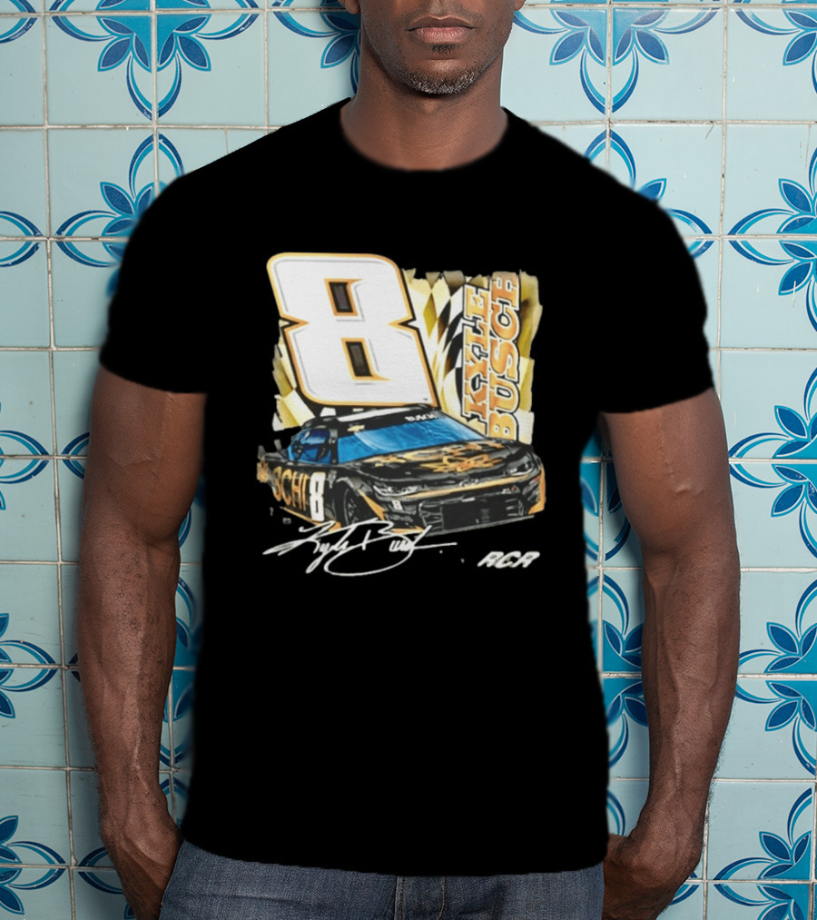 Kyle Busch 8 RCR NASCAR Race Car Signature T-Shirt