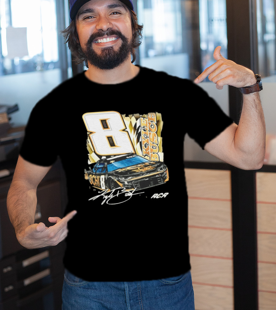 Kyle Busch 8 RCR NASCAR Race Car Signature T-Shirt