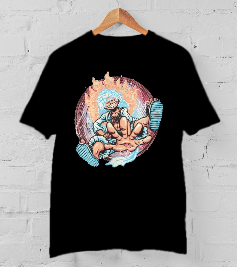 Luffy's Awakened Gear 5 Pirate King Manga Anime T-Shirt