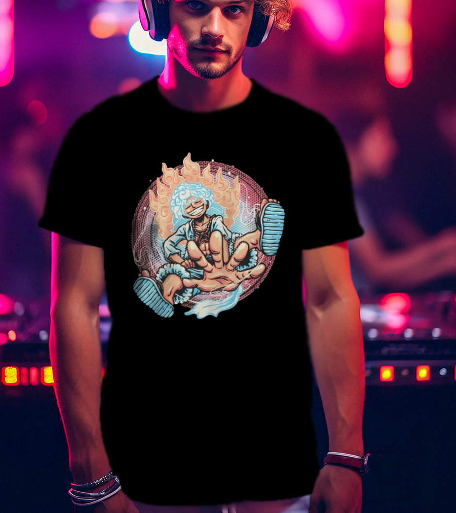Luffy's Awakened Gear 5 Pirate King Manga Anime T-Shirt