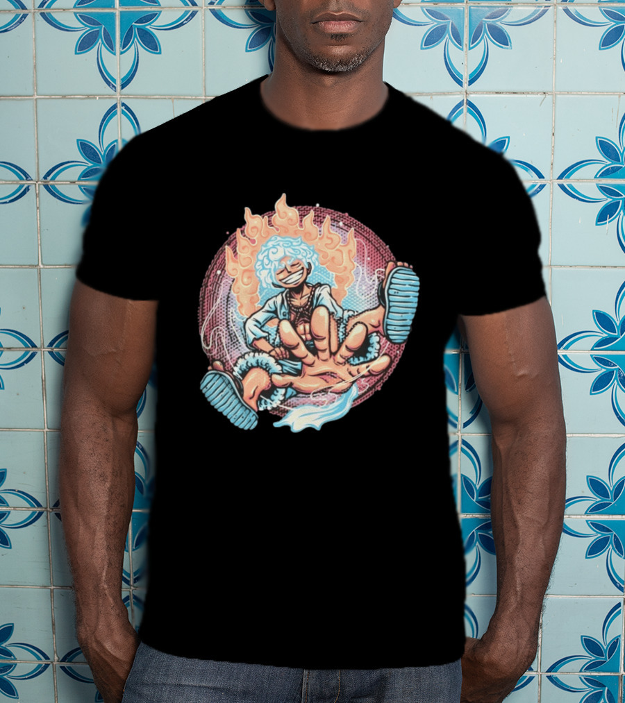 Luffy's Awakened Gear 5 Pirate King Manga Anime T-Shirt