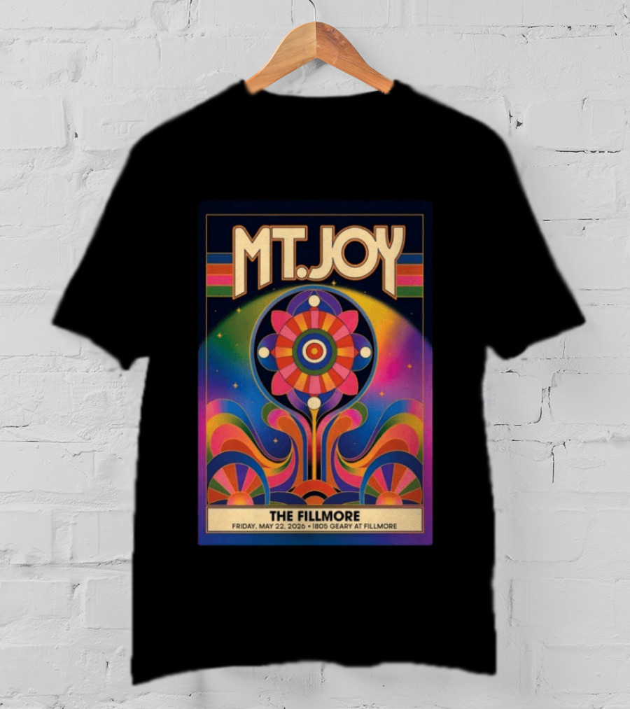 MT. Joy May 22 2026 The Fillmore 1805 Geary San Francisco Vintage Psychedelic T-Shirt