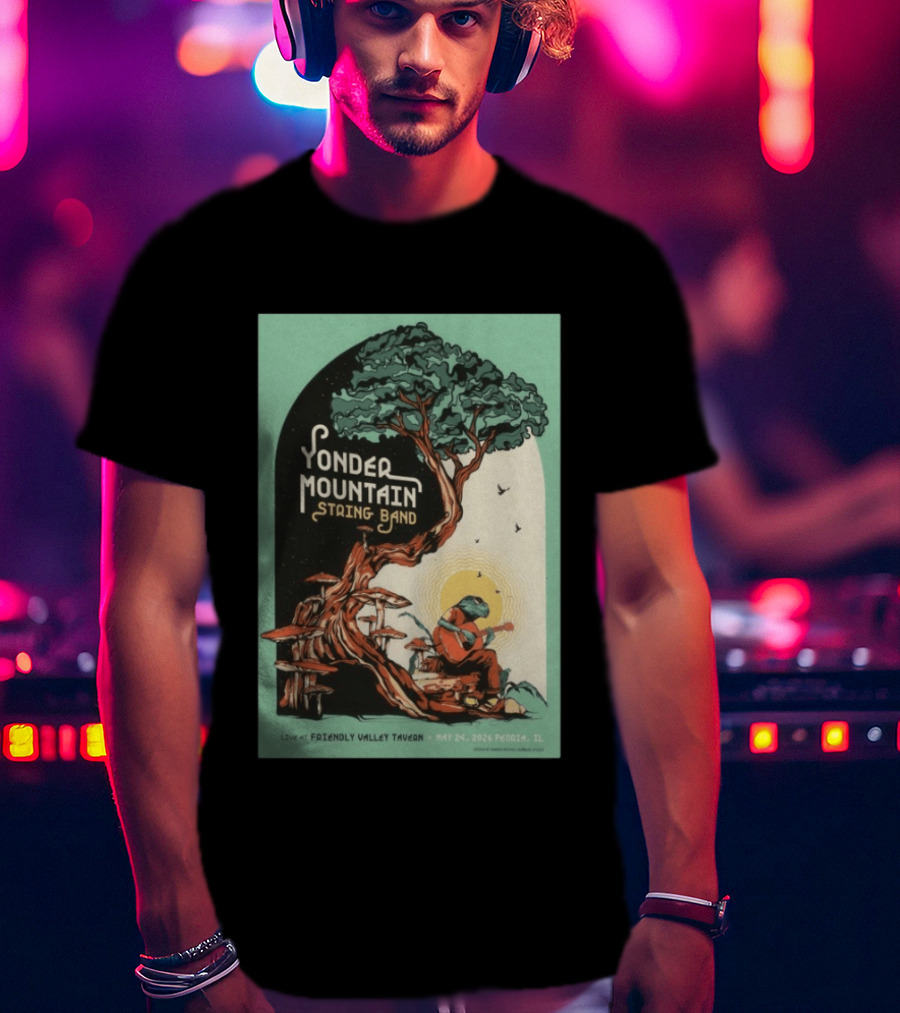 Yonder Mountain String Band Live At Friendly Valley Tavern Peoria IL May 24 2026 T-Shirt