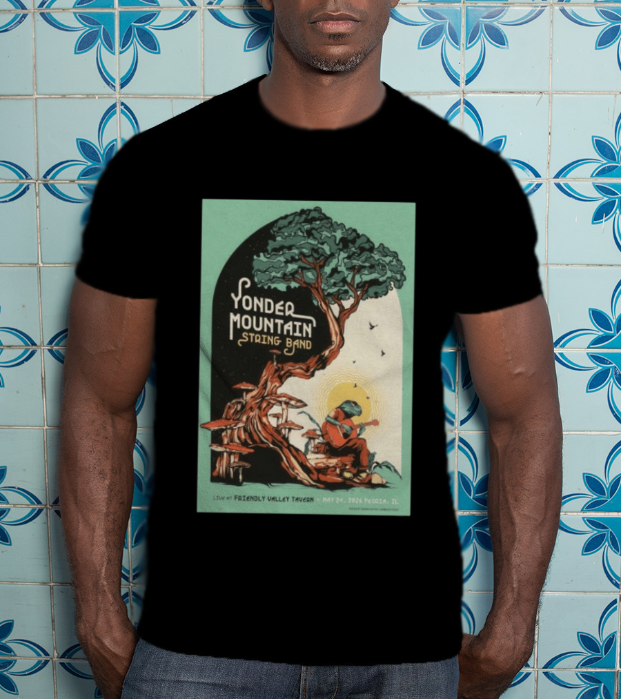 Yonder Mountain String Band Live At Friendly Valley Tavern Peoria IL May 24 2026 T-Shirt