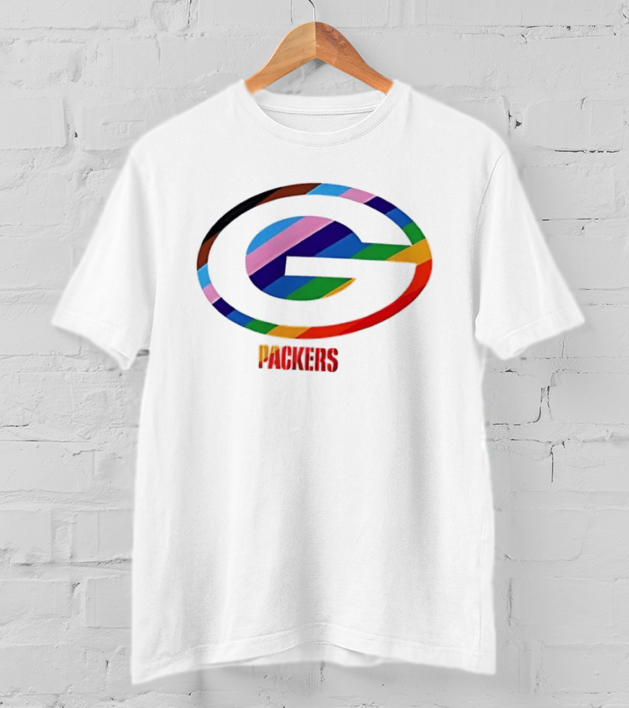 Packers Pride Support The Team Packers Colorful Logo Interpretation T-Shirt