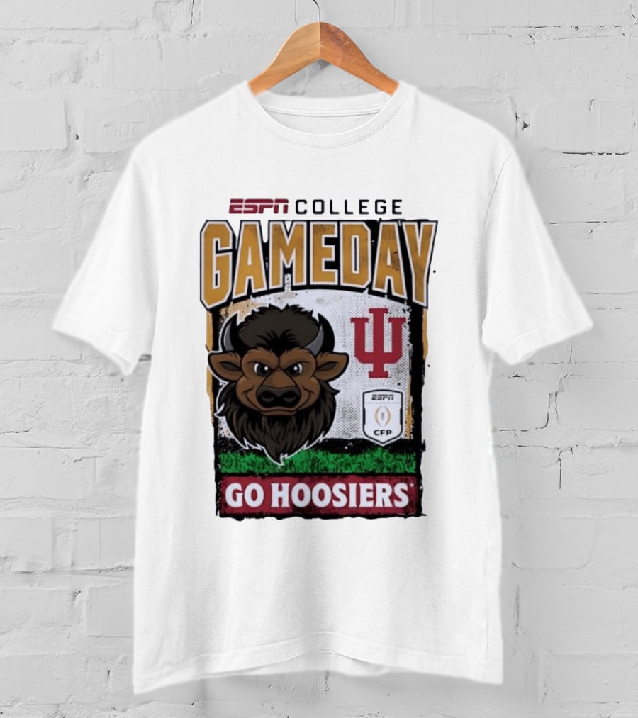 ESPN College Gameday Go Hoosiers IU Buffalo Football T-Shirt