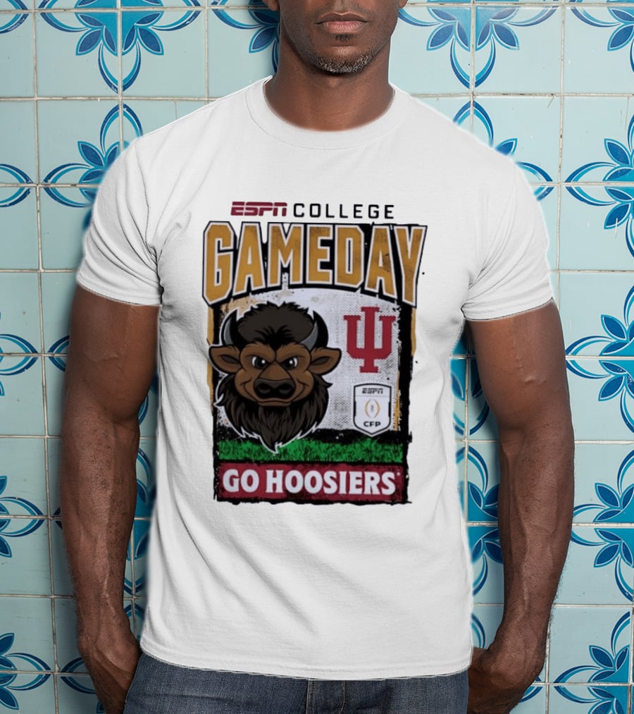ESPN College Gameday Go Hoosiers IU Buffalo Football T-Shirt