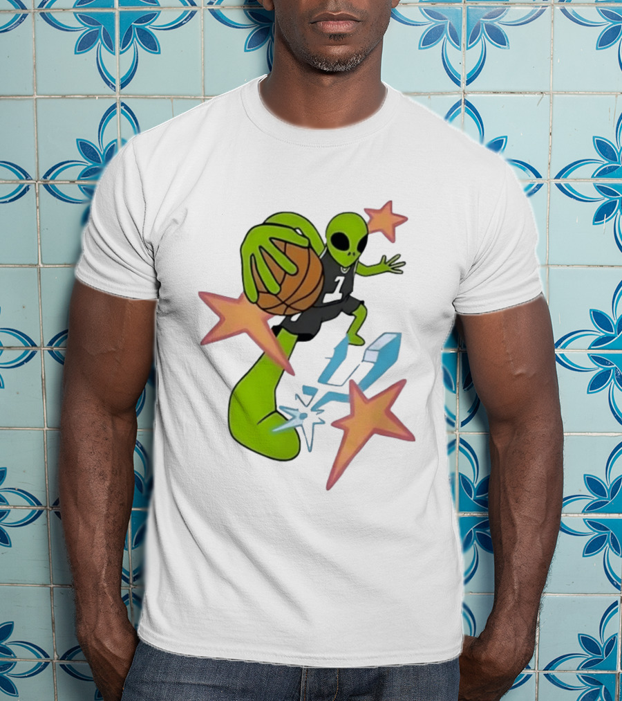 San Antonio Spurs Alien Basketball Dunking Stars T-Shirt