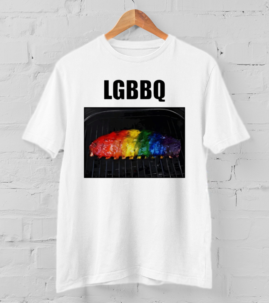 LGBBQ Rainbow Ribs LGBTQ BBQ T-Shirt