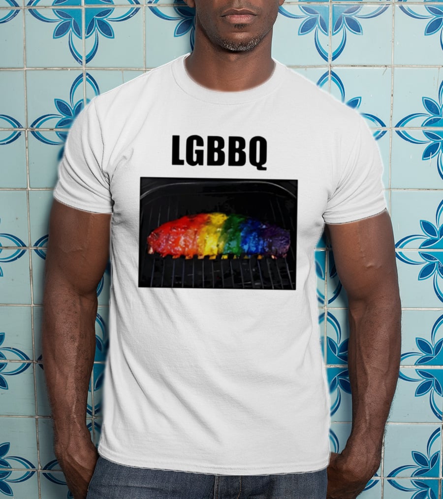 LGBBQ Rainbow Ribs LGBTQ BBQ T-Shirt
