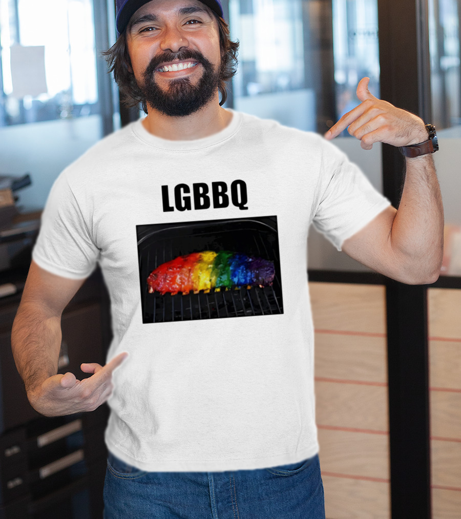 LGBBQ Rainbow Ribs LGBTQ BBQ T-Shirt