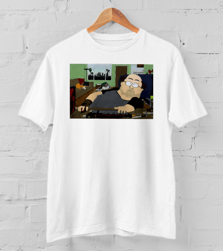 Gamer South Park Meme Online Gaming Guy Couch Scene T-Shirt