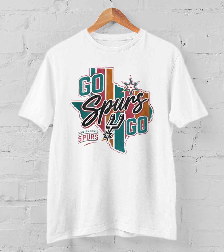 Go Spurs Go San Antonio Spurs Game Day Texas Map T-Shirt
