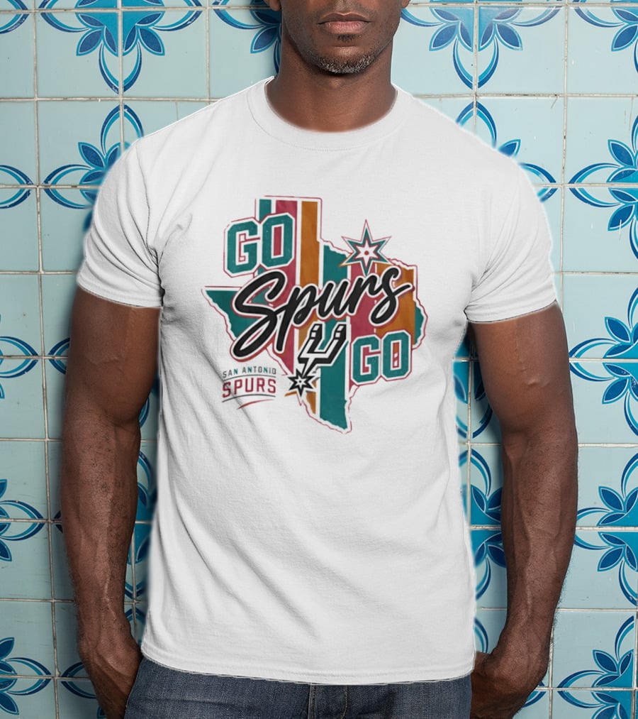 Go Spurs Go San Antonio Spurs Game Day Texas Map T-Shirt