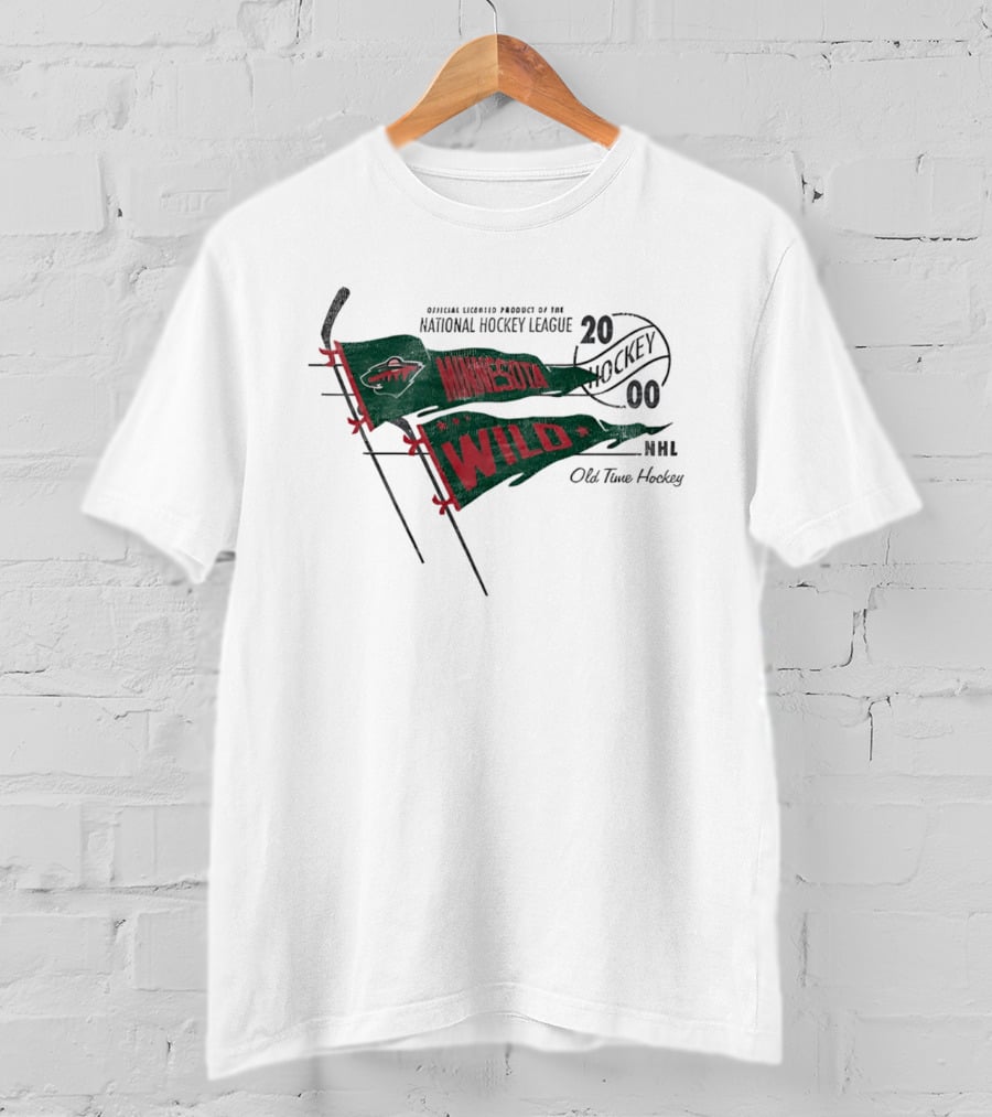 Minnesota Wild Official Licensed Product National Hockey League 2000 Old Time Hockey NHL T-Shirt