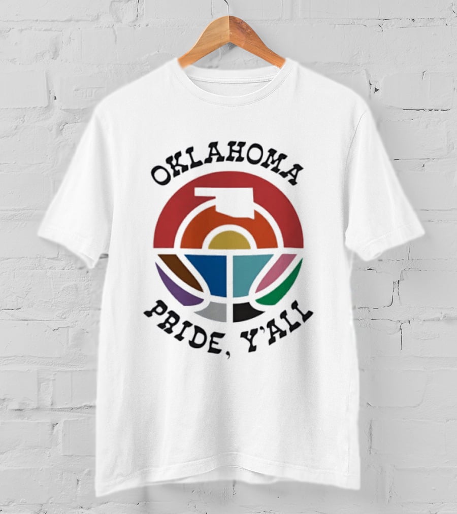 Oklahoma Pride Y'all Colorful State Sunset T-Shirt