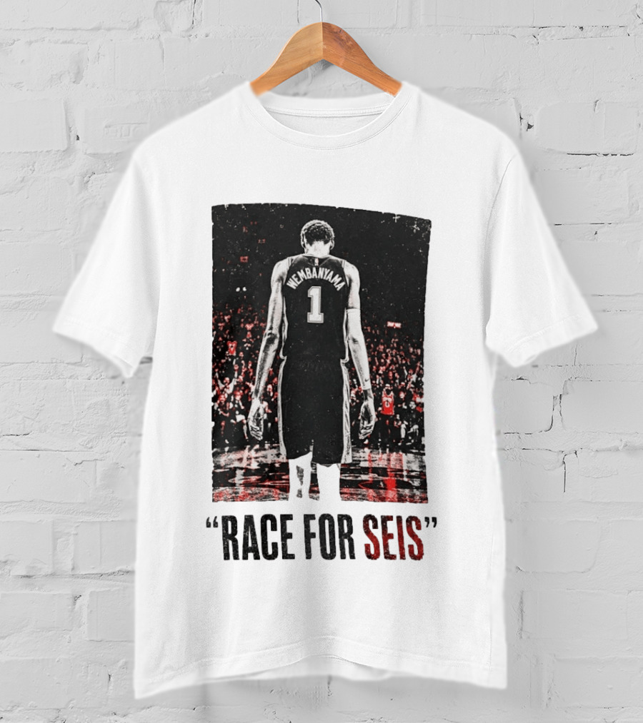 Victor Wembanyama Number 1 Race For Seis San Antonio Spurs T-Shirt
